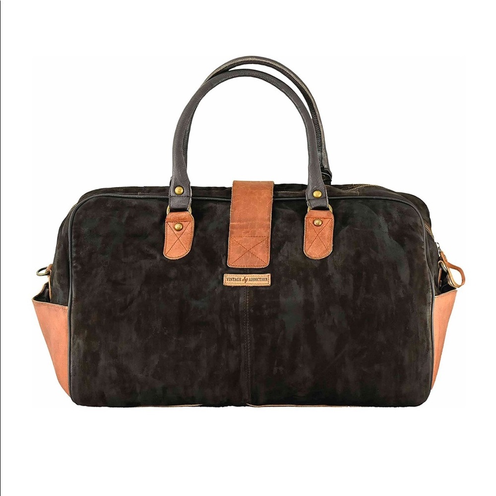 Vintage Addiction Suede & Leather Travel Bag - Picture 3 of 5